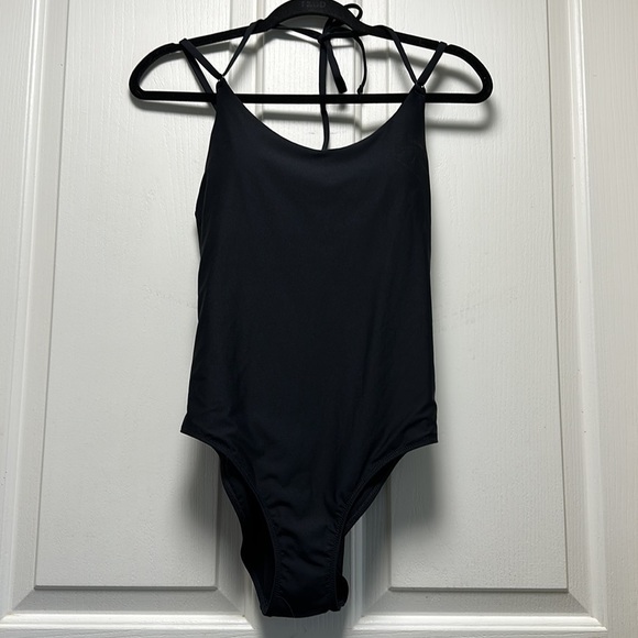 ATHLETA Keyhole Black Swimsuit Sz Small - Picture 4 of 9